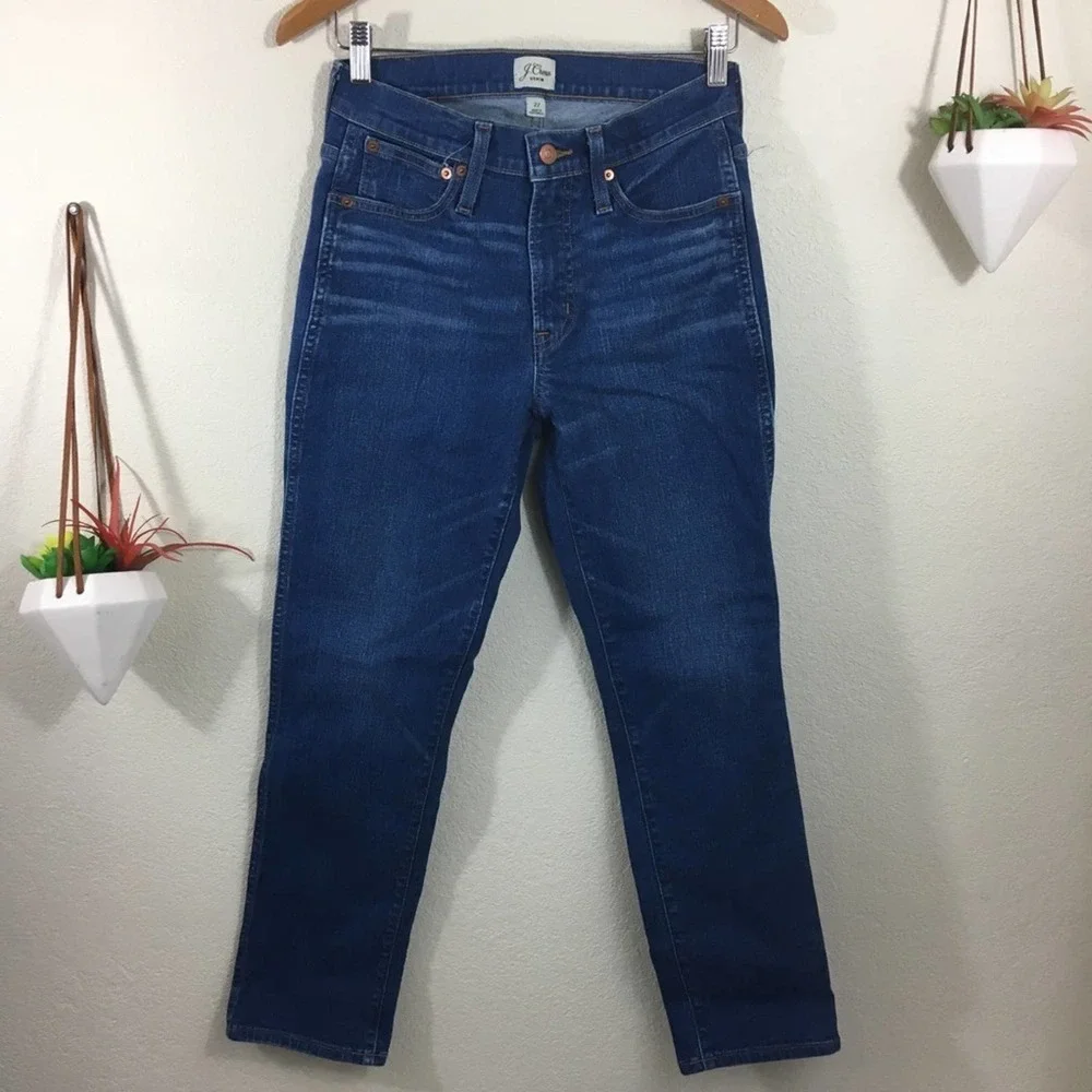 J. Crew denim vintage straight blue jeans